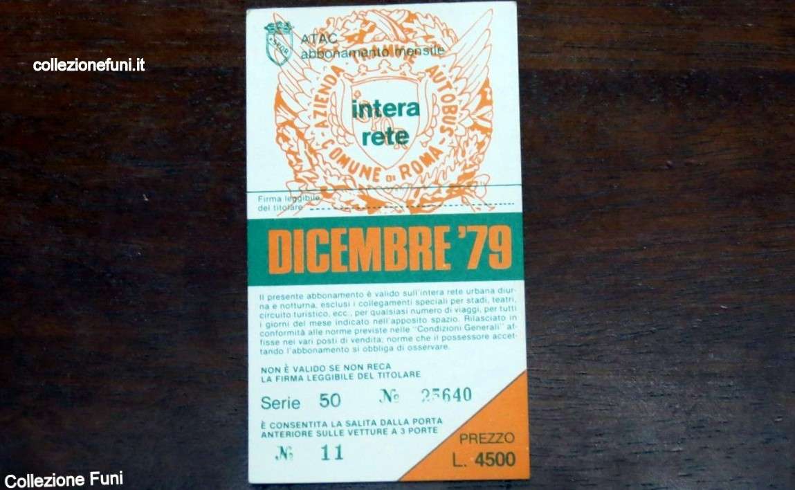 ATAC Intera Rete x Dicembre 1979